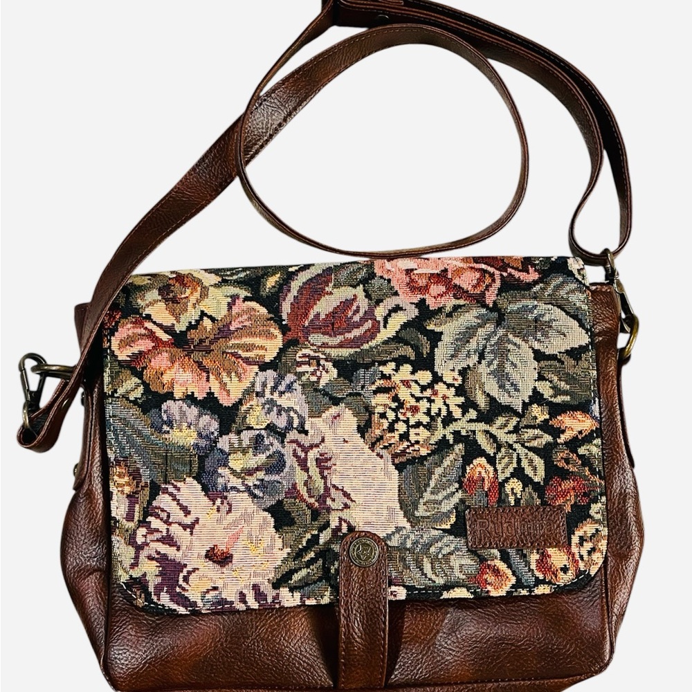 NWT Rudhira Floral Print Cross Body Messenger Bag